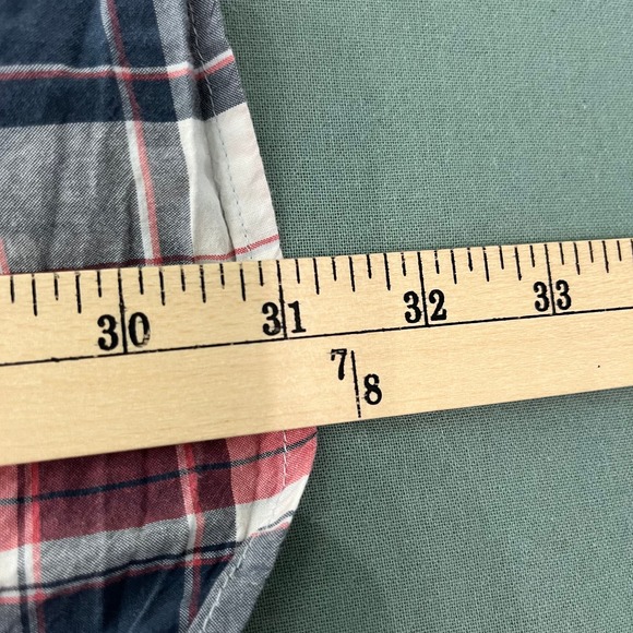 Columbia Shirt Mens Size XXL Red Gray Plaid Short Sleeves Regular Fit Button Up - Picture 8 of 10